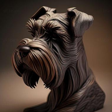 3D model Zwergschnauzer dog (STL)